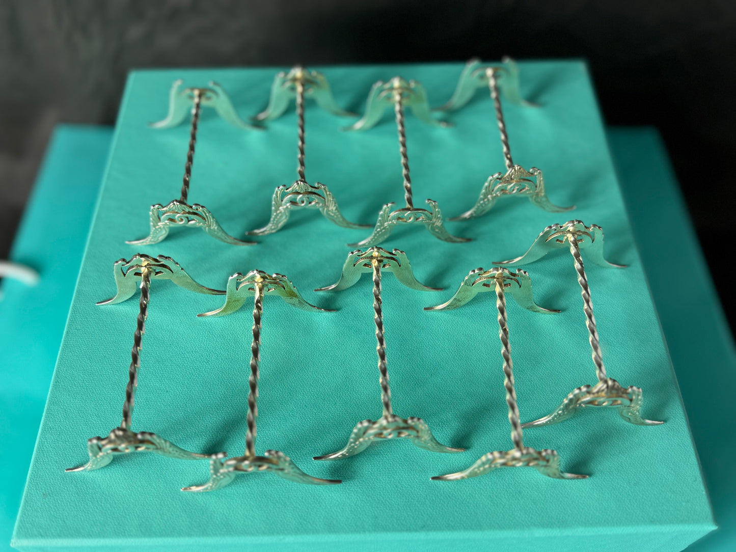 A rare Empire silverware set in solid silver of 1st title designed by the legendary Puiforcat France, cca 1890 LOT SLV001