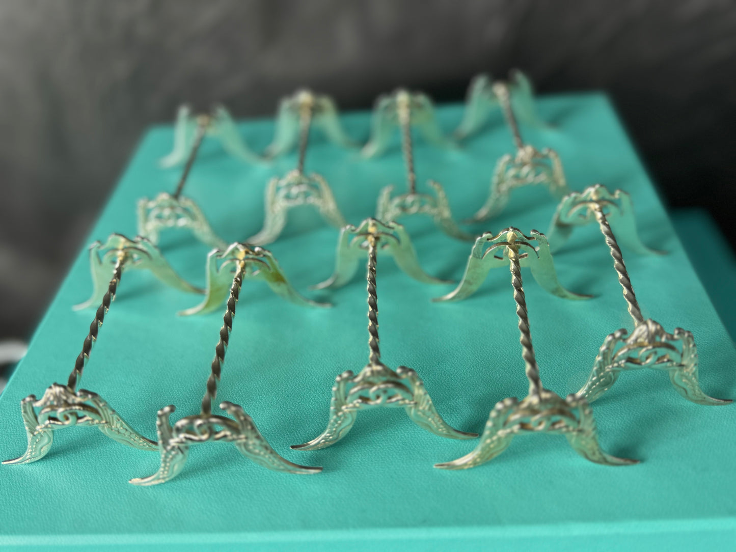A rare Empire silverware set in solid silver of 1st title designed by the legendary Puiforcat France, cca 1890 LOT SLV001